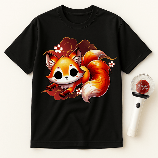 KITSUNE CHERRY BLOSSOMS UNISEX T-SHIRT