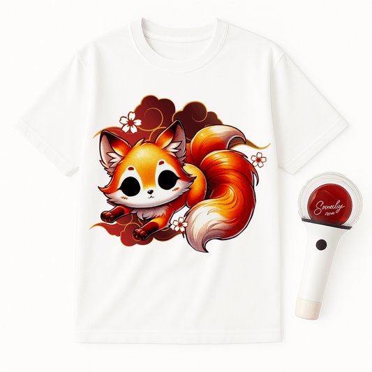 KITSUNE CHERRY BLOSSOMS UNISEX T-SHIRT