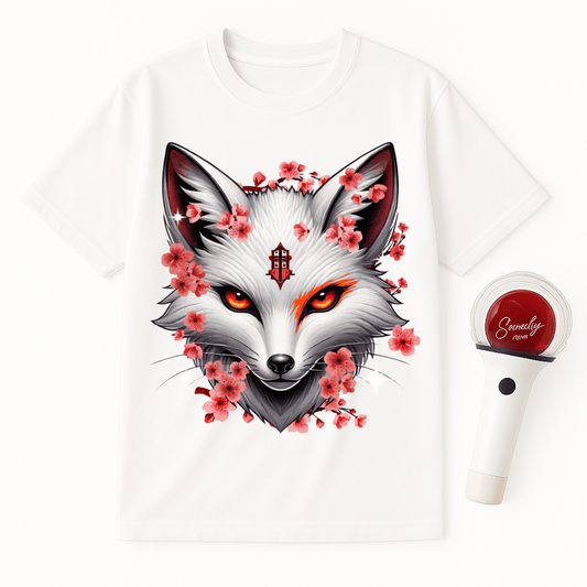 KITSUNE FOX SAKURA BLOSSOMS UNISEX T-SHIRT