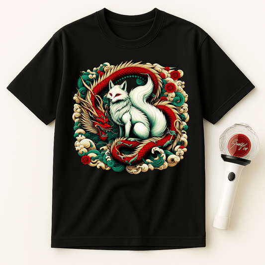 WHITE FOX GOLDEN DRAGON UNISEX T-SHIRT