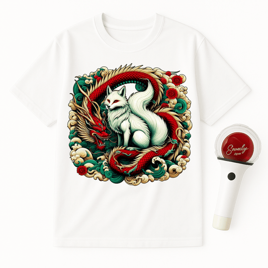 WHITE FOX GOLDEN DRAGON UNISEX T-SHIRT