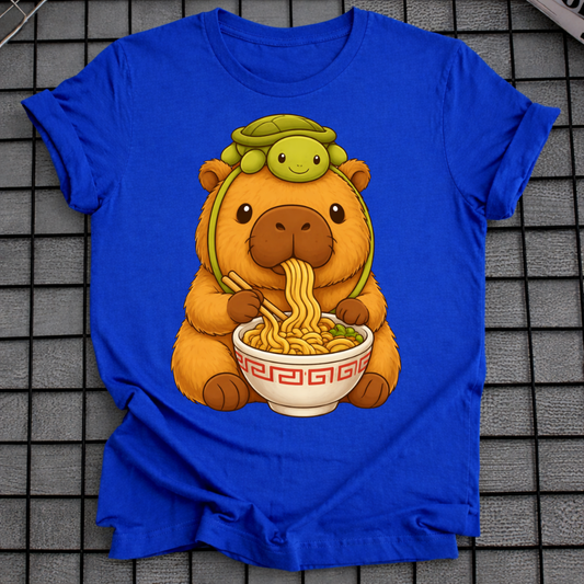 CAPYBARA EATING RAMEN T-SHIRT
