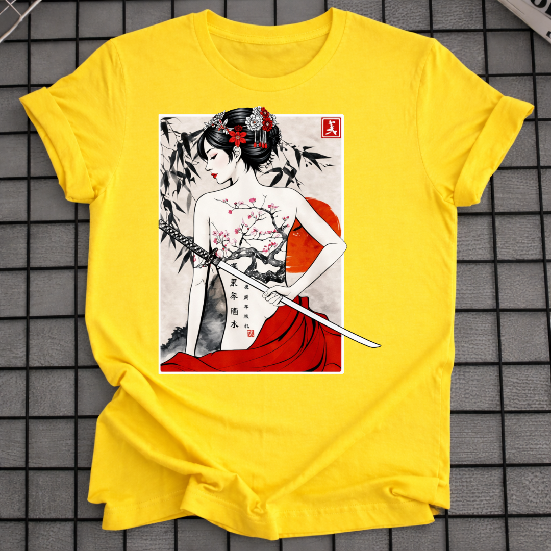 SAMURAI GEISHA ART T-SHIRT