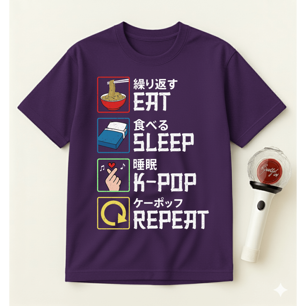 EAT SLEEP K-POP REPEAT T-SHIRT