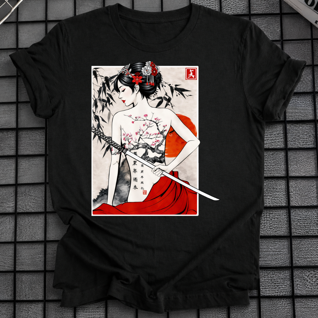 SAMURAI GEISHA ART T-SHIRT