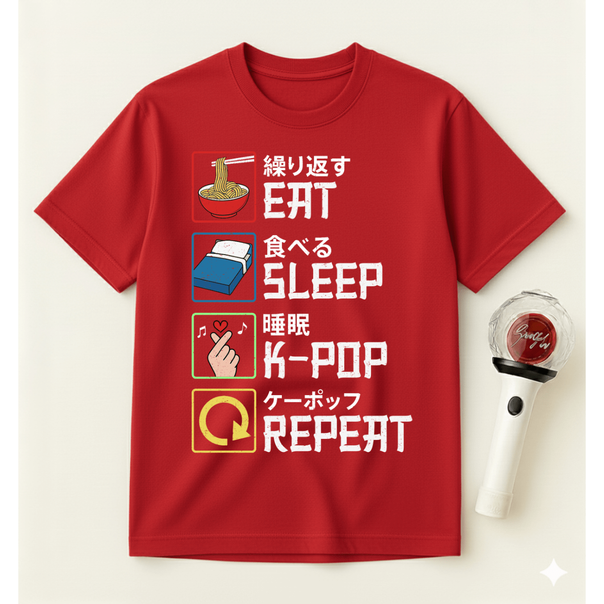 EAT SLEEP K-POP REPEAT T-SHIRT