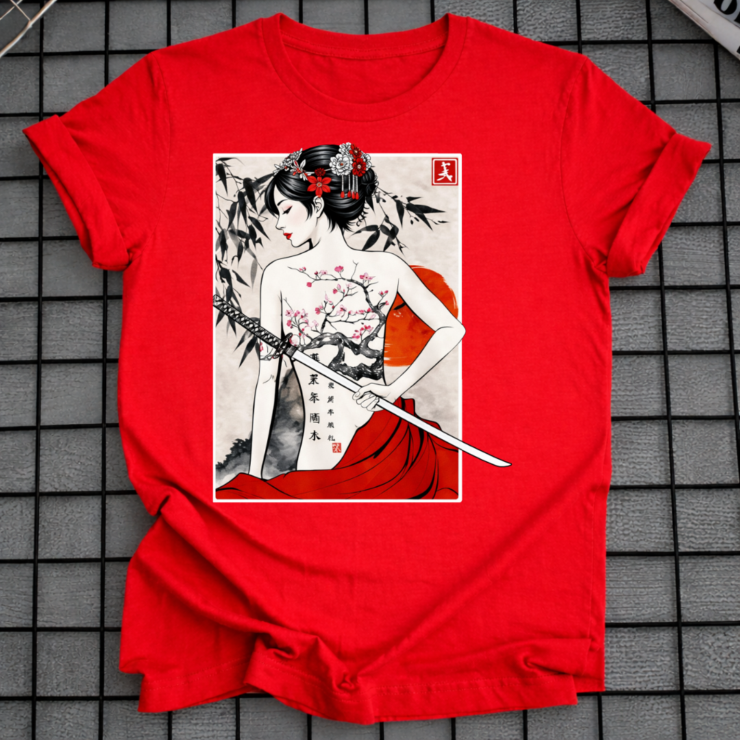 SAMURAI GEISHA ART T-SHIRT