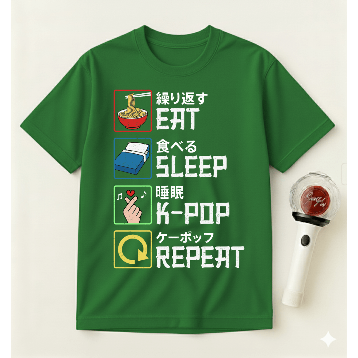 EAT SLEEP K-POP REPEAT T-SHIRT