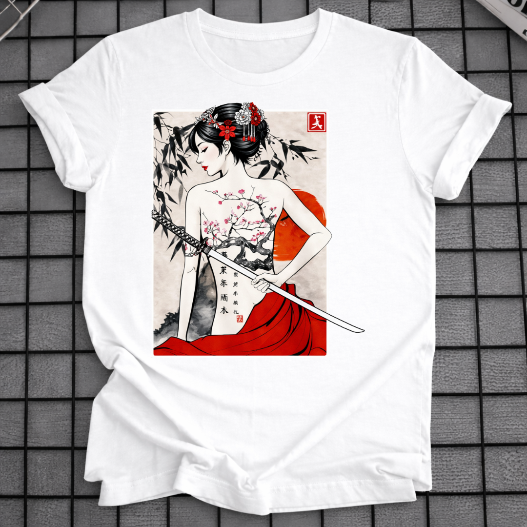 SAMURAI GEISHA ART T-SHIRT