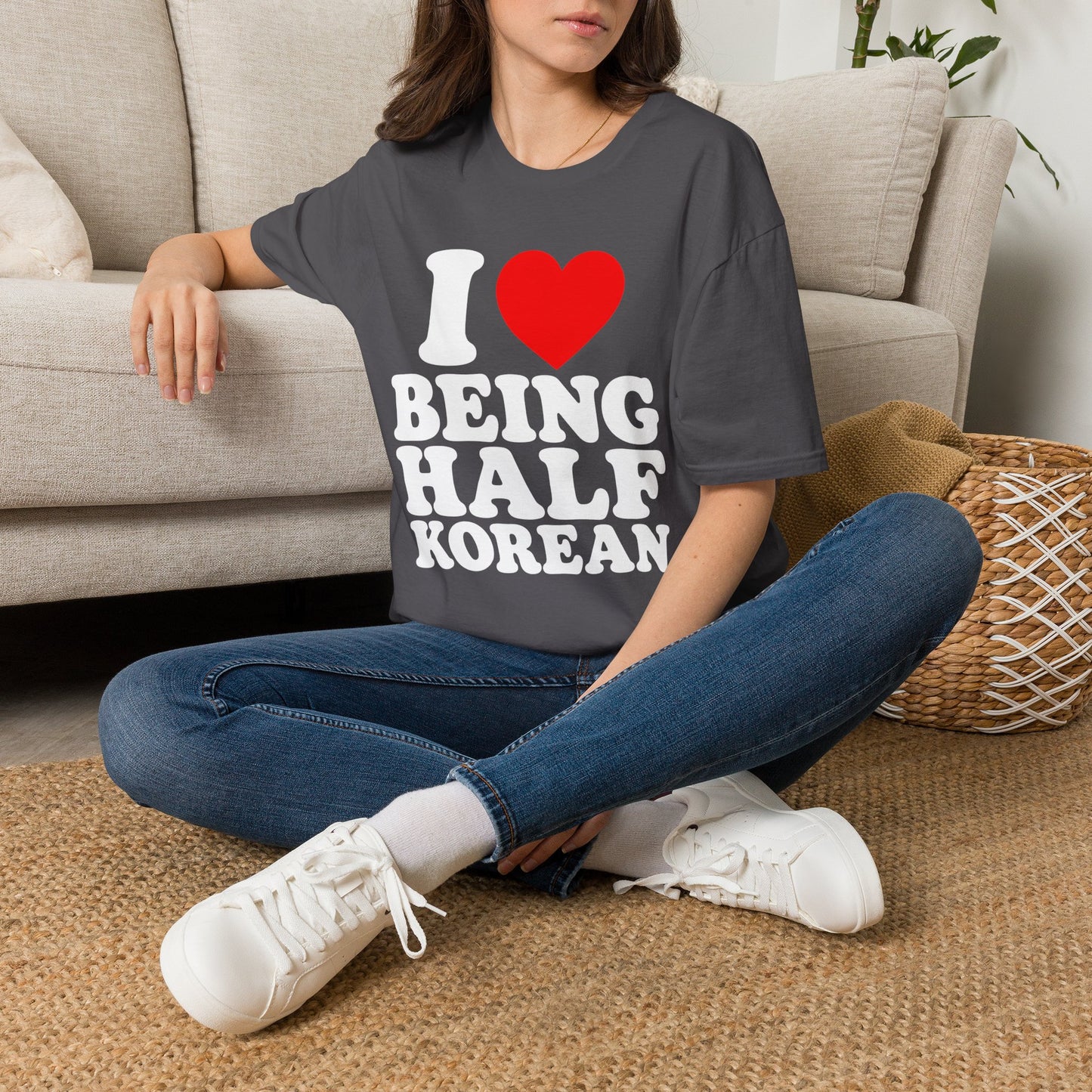 I LOVE BEING HALF KOREAN T-SHIRT