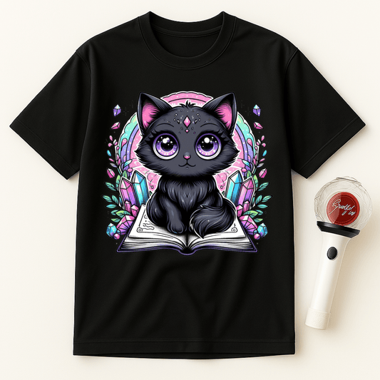 BLACK CAT CRYSTALS UNISEX T-SHIRT