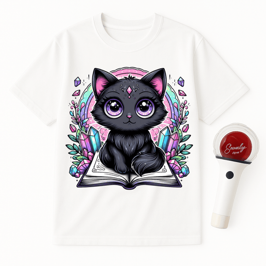BLACK CAT CRYSTALS UNISEX T-SHIRT