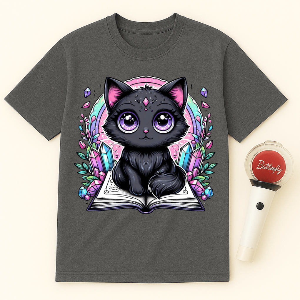 BLACK CAT CRYSTALS UNISEX T-SHIRT