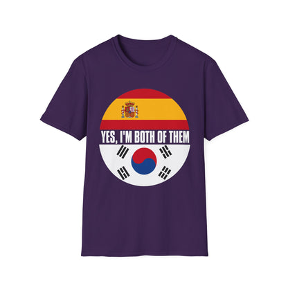 Yes, I'm Both Of Them Spanish Korean Flag T-Shirt