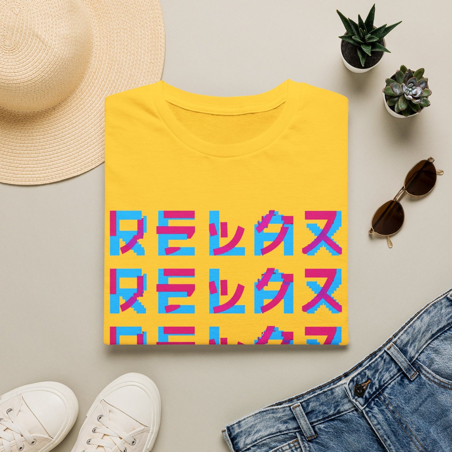 Relax Japanese Graphic T-Shirt — Retro Vaporwave Kanji Tee