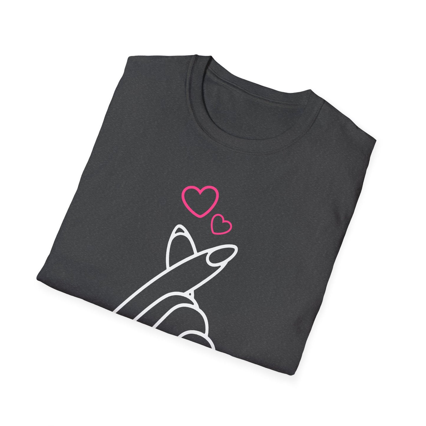 Cute Heart Gesture Unisex T-Shirt - Perfect for Friends, Love, and Everyday Wear