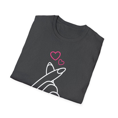Cute Heart Gesture Unisex T-Shirt - Perfect for Friends, Love, and Everyday Wear
