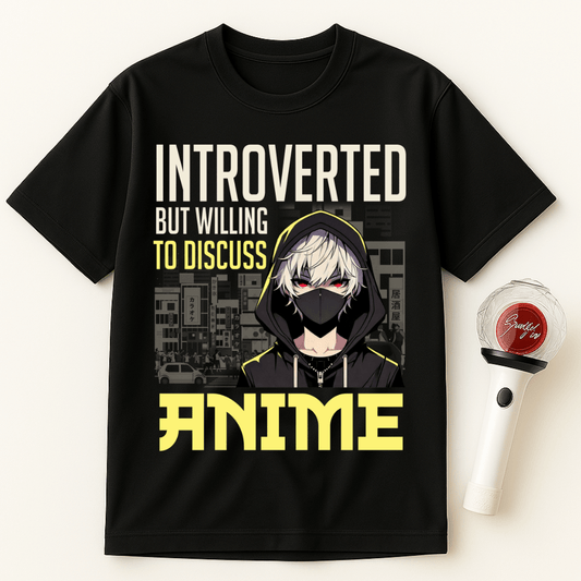 INTROVERTED BUT WILLING TO DISCUSS ANIME UNISEX T-SHIRT