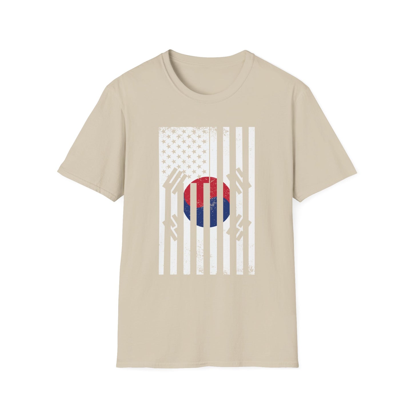 Korean Flag USA Mashup T-Shirt — Taegeuk Stripes Graphic Tee