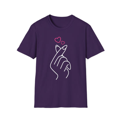Cute Heart Gesture Unisex T-Shirt - Perfect for Friends, Love, and Everyday Wear