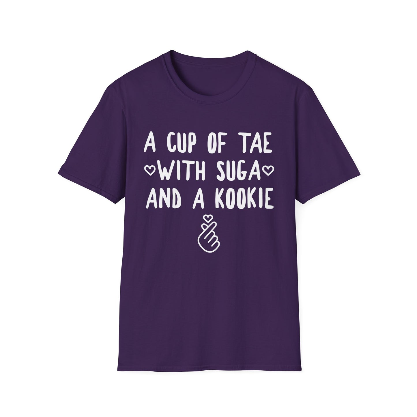 A Cup of Tae with Suga and a Kookie T-Shirt — BTS Fan Quote Tee