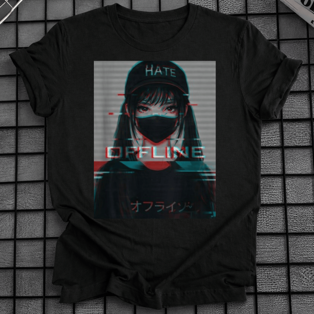 ANIME MASKIERTES MÄDCHEN T-SHIRT