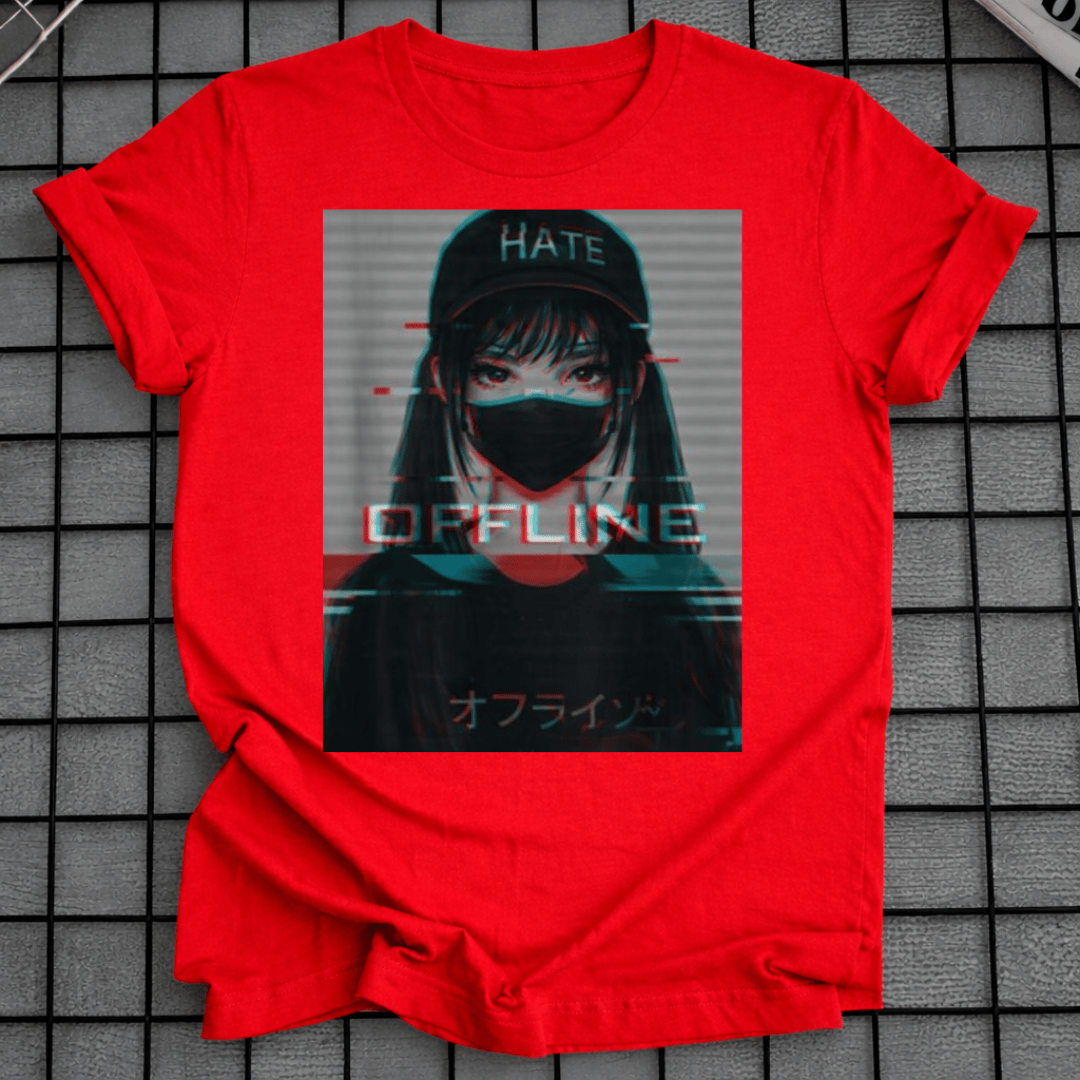ANIME MASKIERTES MÄDCHEN T-SHIRT