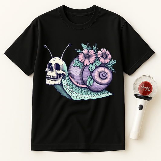 PASTEL GOTH SKULL SNAIL UNISEX T-SHIRT