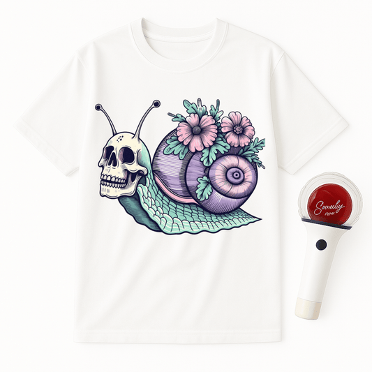 PASTEL GOTH SKULL SNAIL UNISEX T-SHIRT