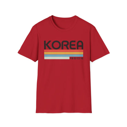 Korea Retro Stripe T-Shirt — 대한민국 Vintage Travel Tee
