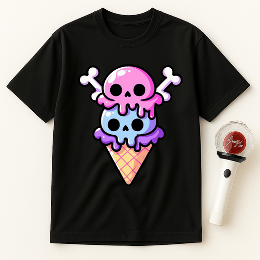 PASTEL GOTH SKULL ICE CREAM UNISEX T-SHIRT