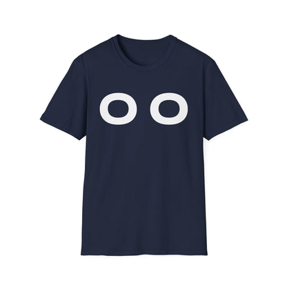 Minimalist 'Eyes' Graphic T-Shirt – Playful White O’s Tee