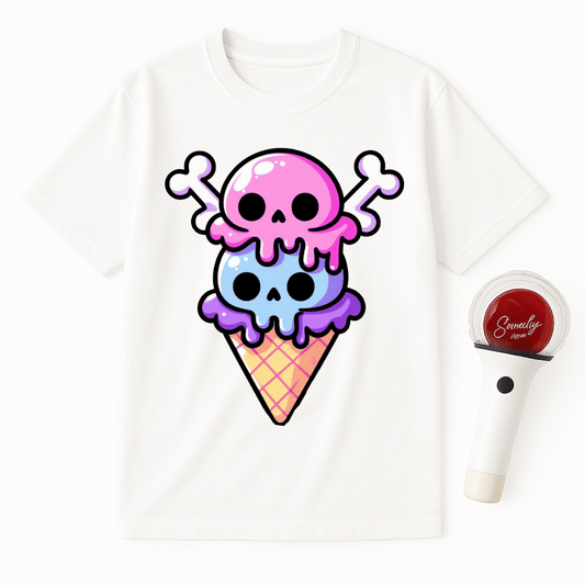 PASTEL GOTH SKULL ICE CREAM UNISEX T-SHIRT