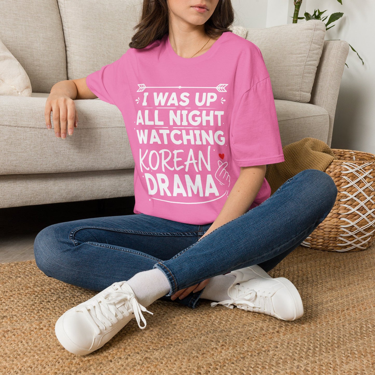 Korean Drama Fan T-Shirt — "I Was Up All Night Watching Korean Drama" Tee