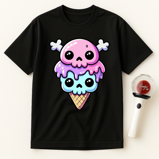 PASTEL GOTH ICE CREAM SKULL UNISEX T-SHIRT