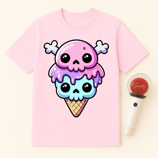 PASTEL GOTH ICE CREAM SKULL UNISEX T-SHIRT