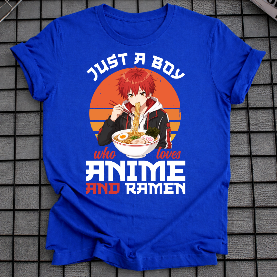 NUR EIN JUNGE, DER ANIME UND RAMEN LIEBT T-SHIRT
