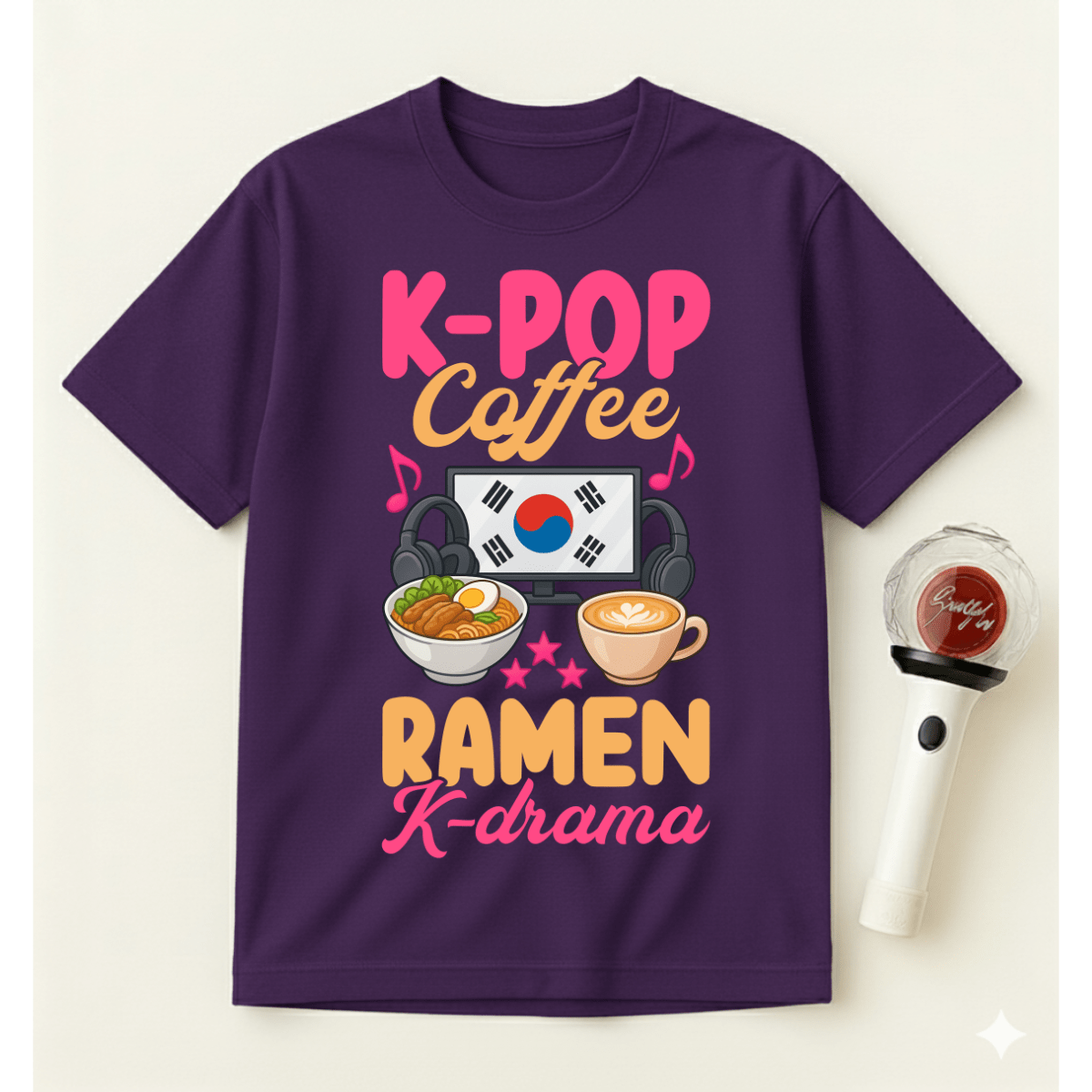 K-POP COFFEE RAMEN K-DRAMA T-SHIRT
