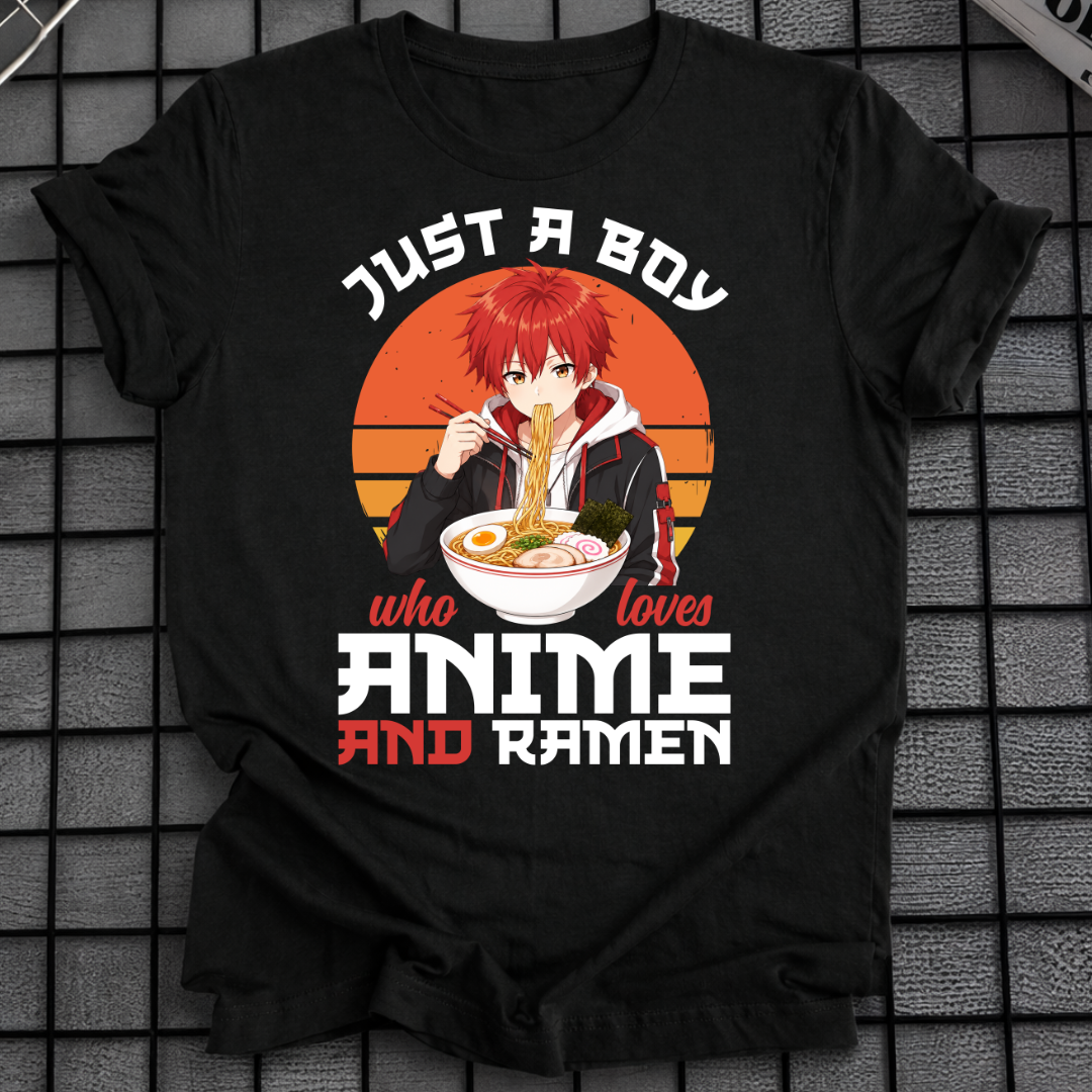 NUR EIN JUNGE, DER ANIME UND RAMEN LIEBT T-SHIRT