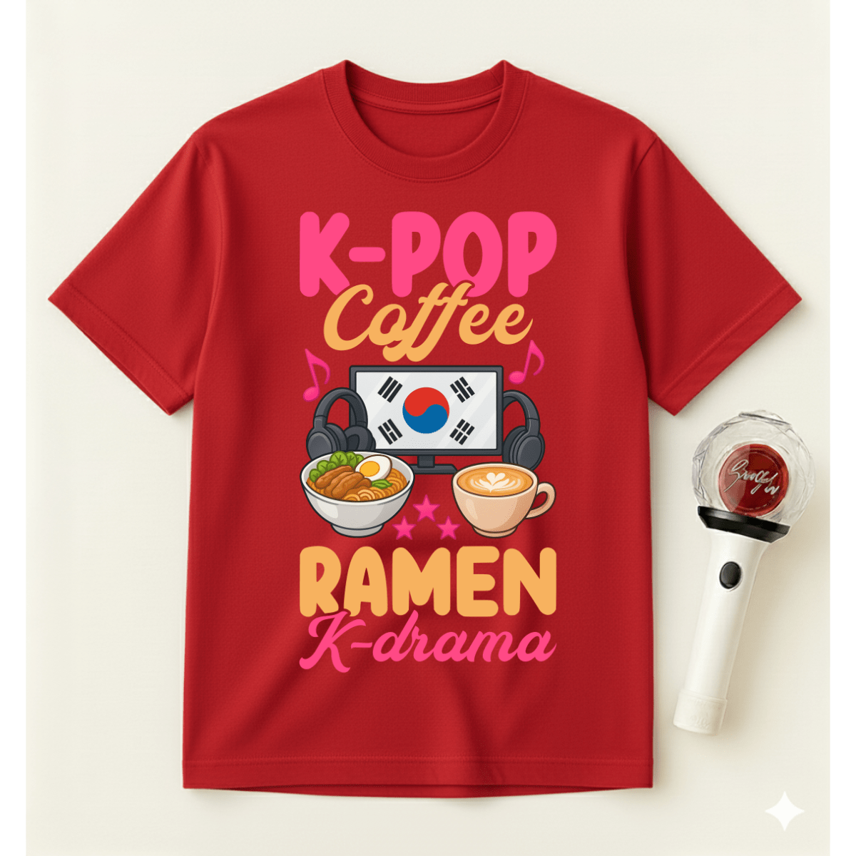 K-POP COFFEE RAMEN K-DRAMA T-SHIRT