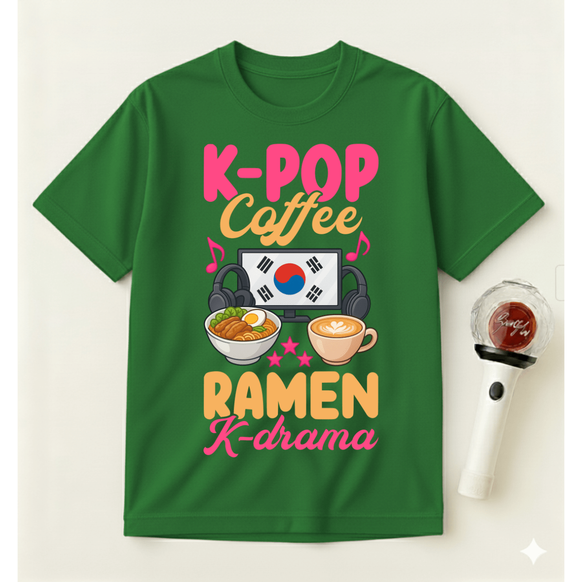 K-POP COFFEE RAMEN K-DRAMA T-SHIRT