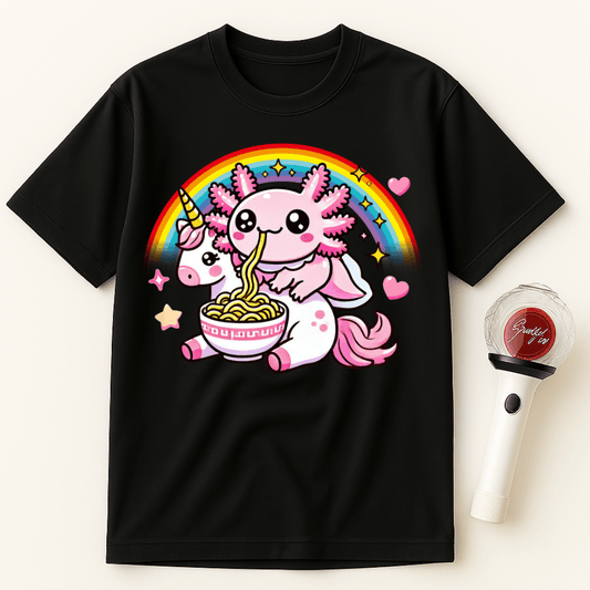 RAINBOW AXOLOTL UNICORN RAMEN UNISEX T-SHIRT
