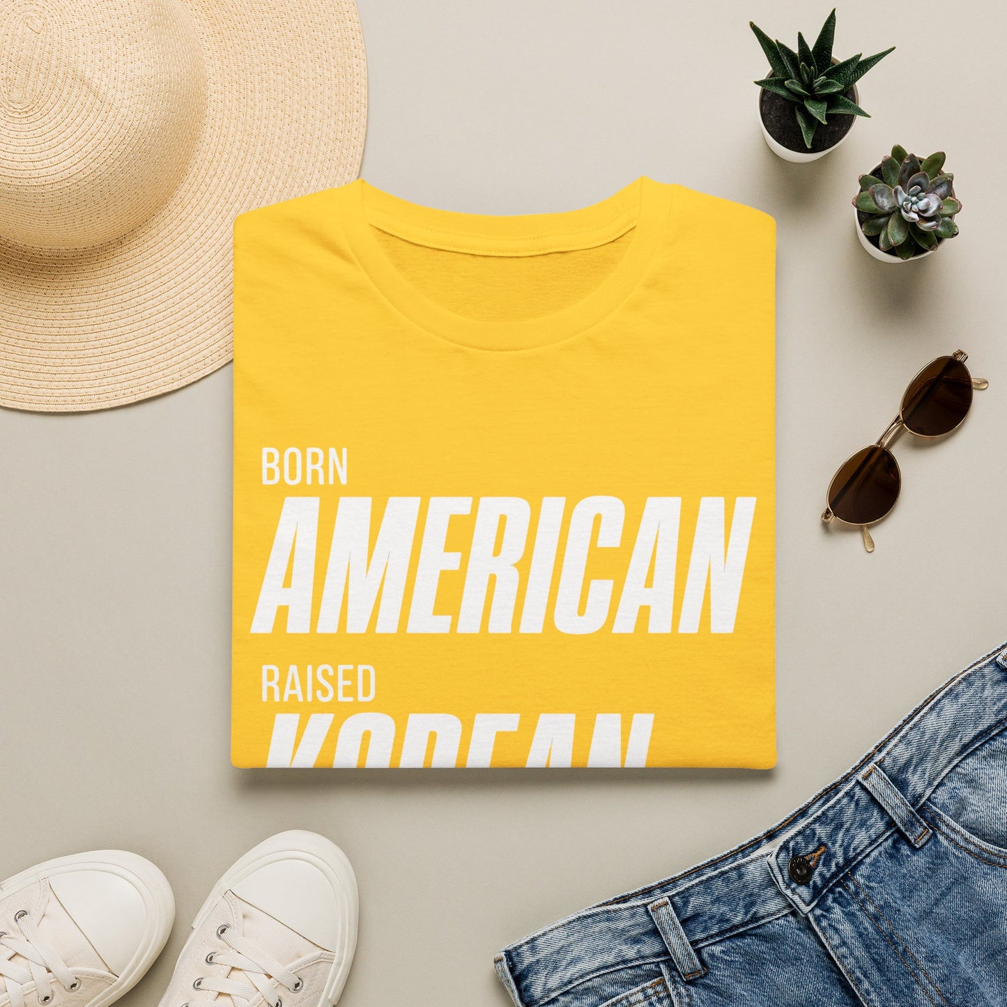 Born American Raised Korean Proud Both T-Shirt