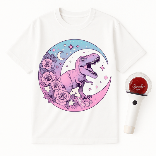 PASTEL T-REX MOON UNISEX T-SHIRT