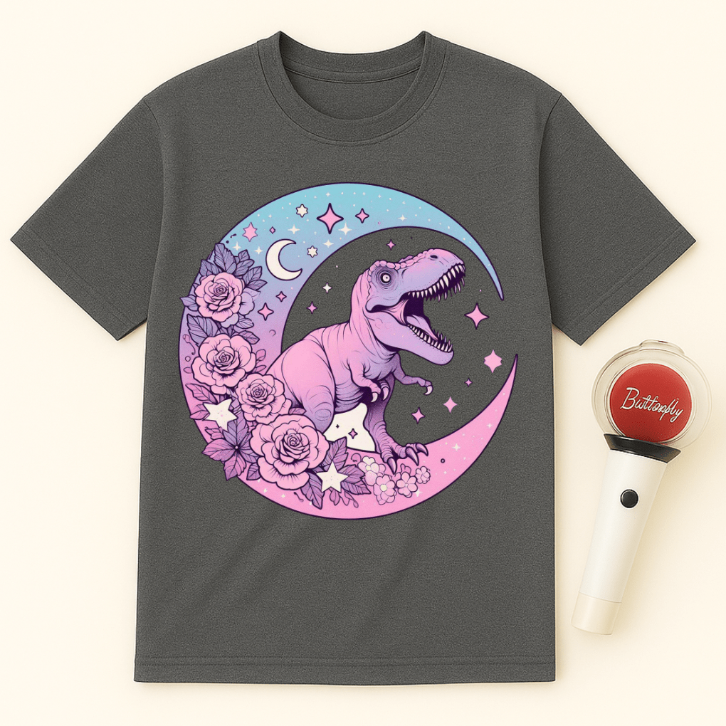 PASTEL T-REX MOON UNISEX T-SHIRT