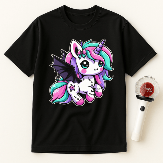 STITCHED GOTHIC UNICORN UNISEX T-SHIRT