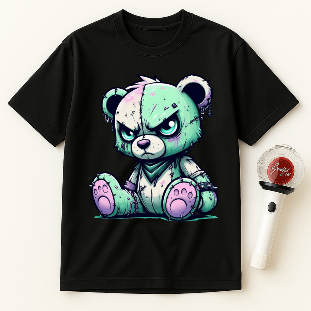 GRUMPY ZOMBIE BEAR UNISEX T-SHIRT