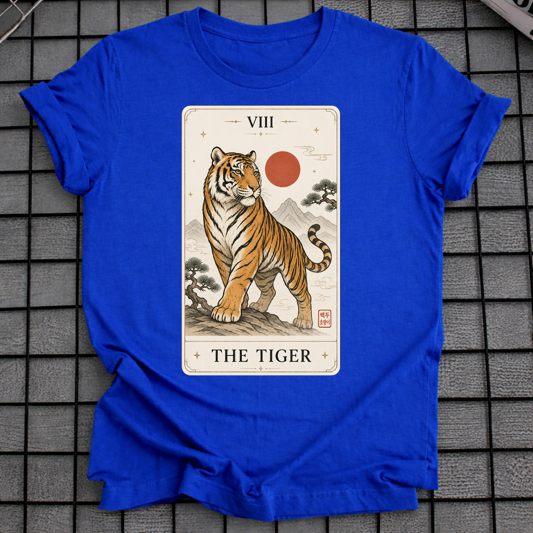KOREAN TIGER TAROT CARD T-SHIRT
