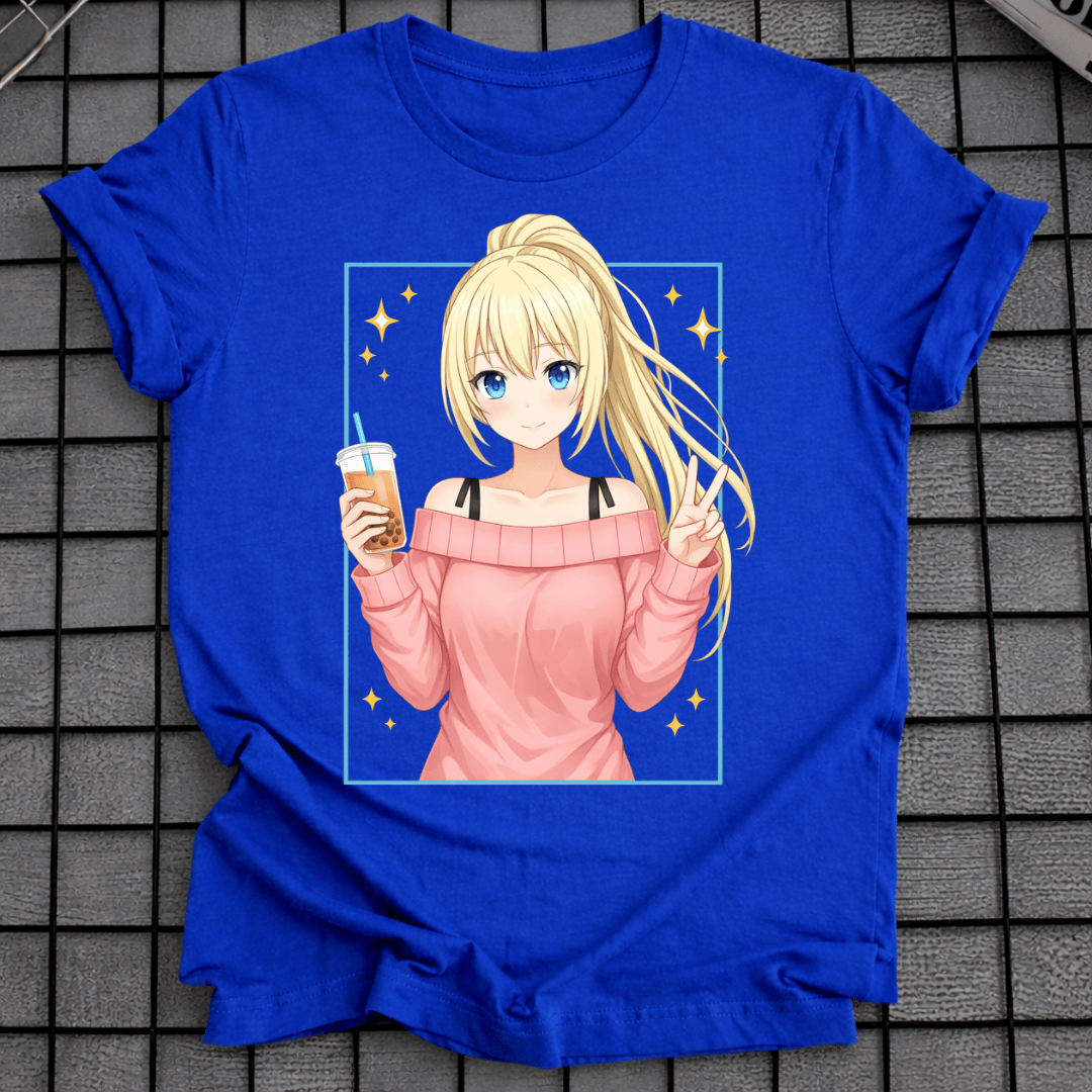 ANIME-MÄDCHEN BOBA TEA T-SHIRT