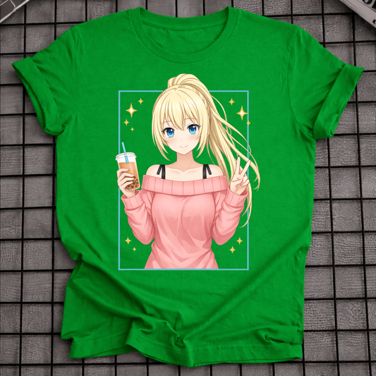 ANIME GIRL BOBA TEA T-SHIRT